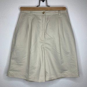 Khaki High-waisted Shorts